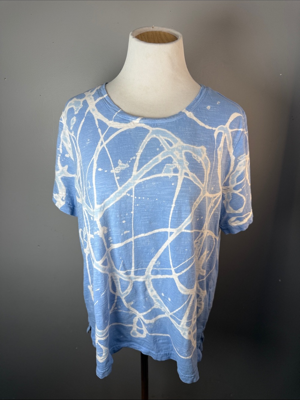 Blue Abstract Splash Short Sleeve Tee